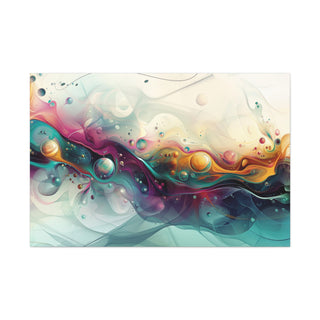 Abstract Flowing Shapes 4 - Abstract Digital Painting On Matte Canvas