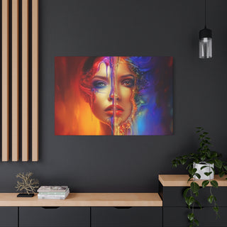 Beautiful Half - Digital Painting On Matte Canvas