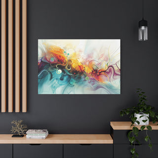 Abstract Flowing Shapes 5 - Abstract Digital Painting On Matte Canvas