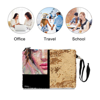 In The Garden - Sequin Makeup Bag