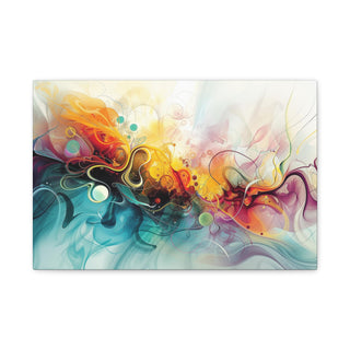 Abstract Flowing Shapes 5 - Abstract Digital Painting On Matte Canvas