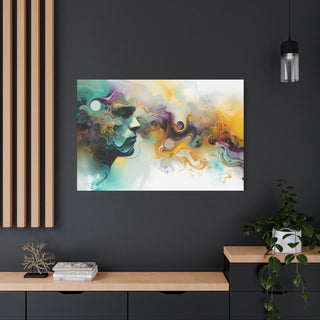 Abstract Face - Abstract Digital Painting On Matte Canvas