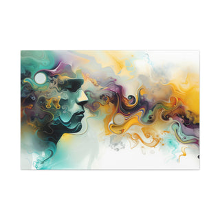 Abstract Face - Abstract Digital Painting On Matte Canvas