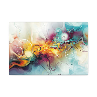 Abstract Flowing Shapes 3 - Abstract Digital Painting On Matte Canvas