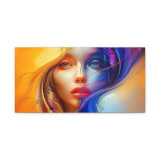 Beautiful Half Face - Digital Painting On Matte Canvas