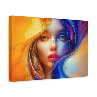 Beautiful Half Face - Digital Painting On Matte Canvas