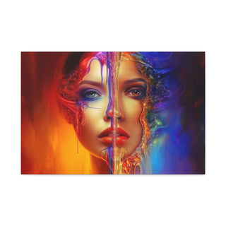 Beautiful Half - Digital Painting On Matte Canvas