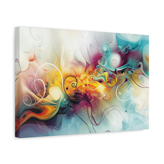 Abstract Flowing Shapes 3 - Abstract Digital Painting On Matte Canvas