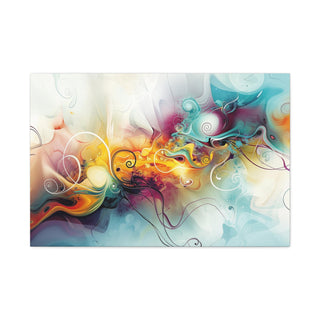 Abstract Flowing Shapes 3 - Abstract Digital Painting On Matte Canvas