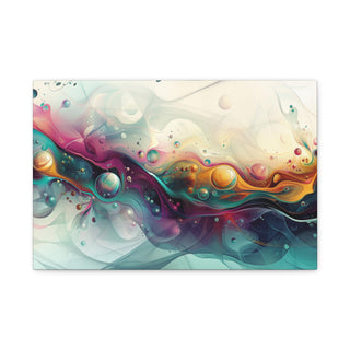 Abstract Flowing Shapes 4 - Abstract Digital Painting On Matte Canvas