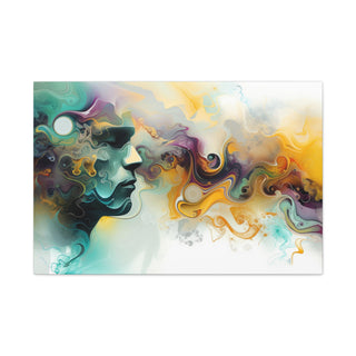 Abstract Face - Abstract Digital Painting On Matte Canvas