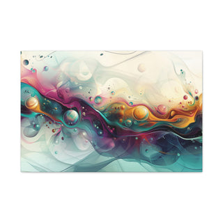 Abstract Flowing Shapes 4 - Abstract Digital Painting On Matte Canvas