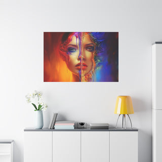 Beautiful Half - Digital Painting On Matte Canvas
