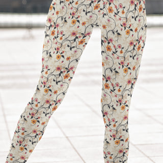 Entwined Beautiful Flowers Leggings