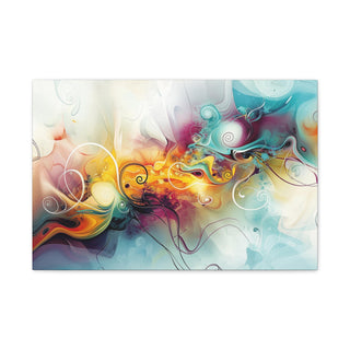 Abstract Flowing Shapes 3 - Abstract Digital Painting On Matte Canvas