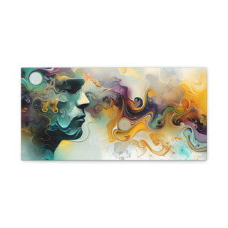 Abstract Face - Abstract Digital Painting On Matte Canvas