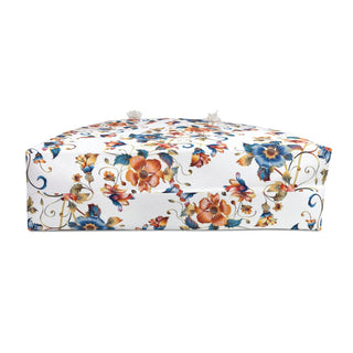 Summertime Tote Bag Orange and Turquoise