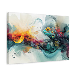 Abstract Iguana - Abstract Digital Painting On Matte Canvas