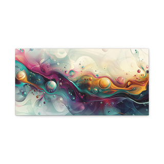 Abstract Flowing Shapes 4 - Abstract Digital Painting On Matte Canvas