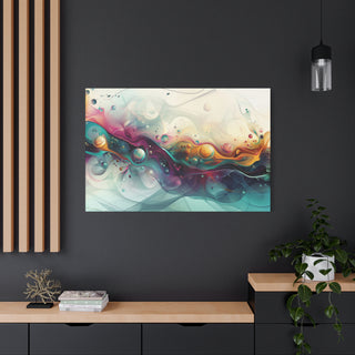 Abstract Flowing Shapes 4 - Abstract Digital Painting On Matte Canvas