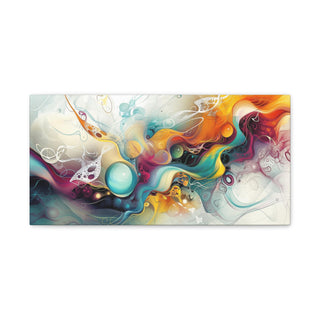 Abstract Floating Marbles - Abstract Digital Painting On Matte Canvas