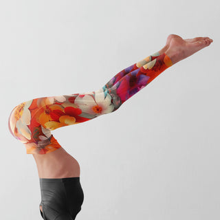 Bright Colorful Floral Leggings