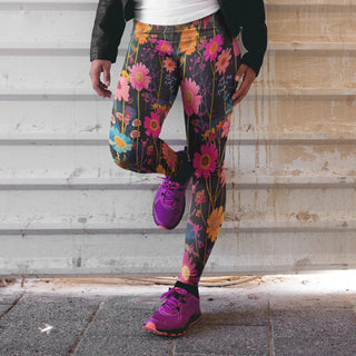 Exotic Blooming Girly Floral Leggings