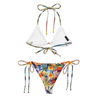 Blooming Floral Watercolor String Bikini