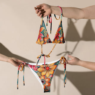 Flowers All Around string bikini
