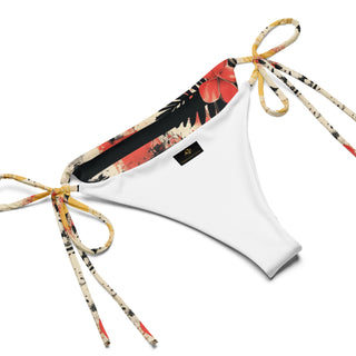 Red And Yellow Floral String Bikini