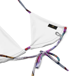 Royal Tropical Flower String Bikini