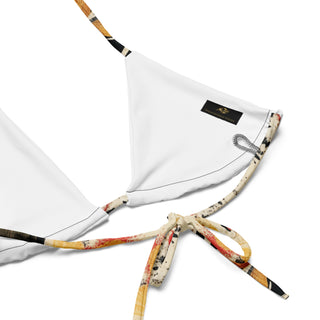 Red And Yellow Floral String Bikini