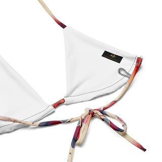 Red Floral Watercolor String Bikini