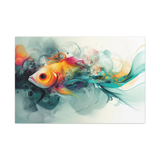 Swimming In The Deep - Abstract Digital Painting On Matte Canvas