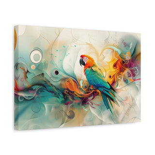 Abstract Parrot - Abstract Digital Painting On Matte Canvas