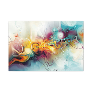 Abstract Flowing Shapes 3 - Abstract Digital Painting On Matte Canvas