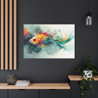 Swimming In The Deep - Abstract Digital Painting On Matte Canvas