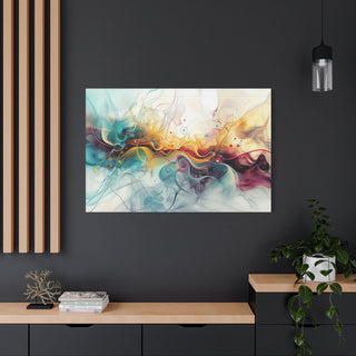 Abstract Flowing Shapes 2 - Abstract Digital Painting On Matte Canvas