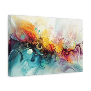 Abstract Flowing Shapes 5 - Abstract Digital Painting On Matte Canvas