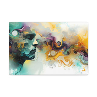 Abstract Face - Abstract Digital Painting On Matte Canvas