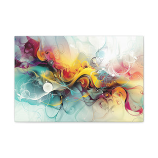 Abstract Flowing Shapes - Abstract Digital Painting On Matte Canvas