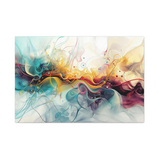 Abstract Flowing Shapes 2 - Abstract Digital Painting On Matte Canvas