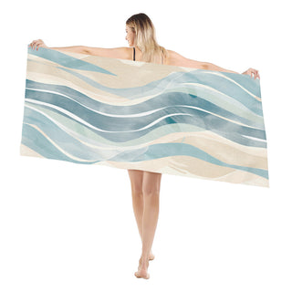 Abstract Ocean Waves - Beach Towel