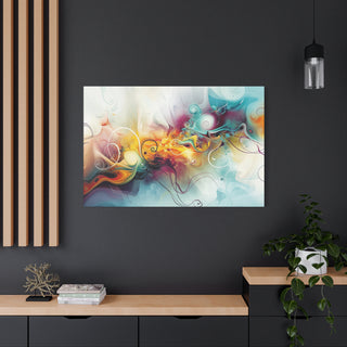 Abstract Flowing Shapes 3 - Abstract Digital Painting On Matte Canvas