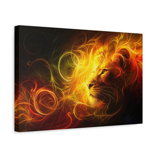 Golden Lion Westing - Abstract Digital Painting On Matte Canvas