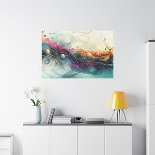 Abstract Flowing Shapes 4 - Abstract Digital Painting On Matte Canvas