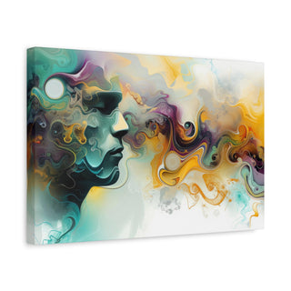 Abstract Face - Abstract Digital Painting On Matte Canvas
