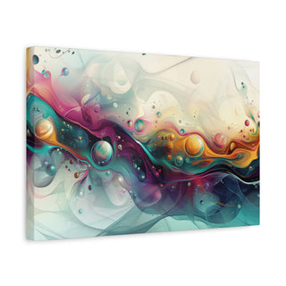 Abstract Flowing Shapes 4 - Abstract Digital Painting On Matte Canvas