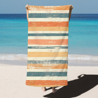 Orange and Green - Beach Towel