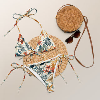 Tropical Leaves String Bikini